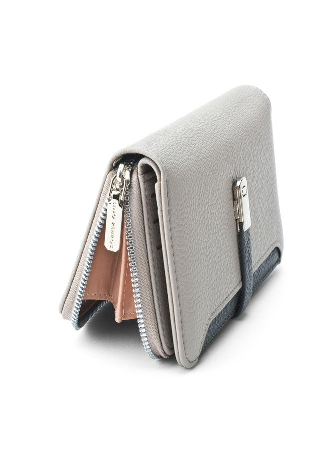 Lino Perros Men Faux Leather Avril Dual Tone Grey Functional Wallet - Image 5